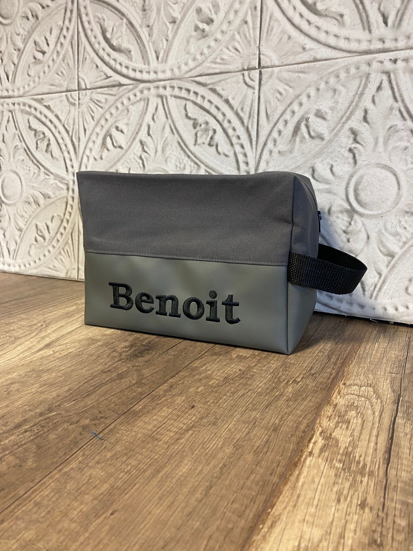 TROUSSE DE TOILETTE Personnalisée BAS SIMILI CUIR