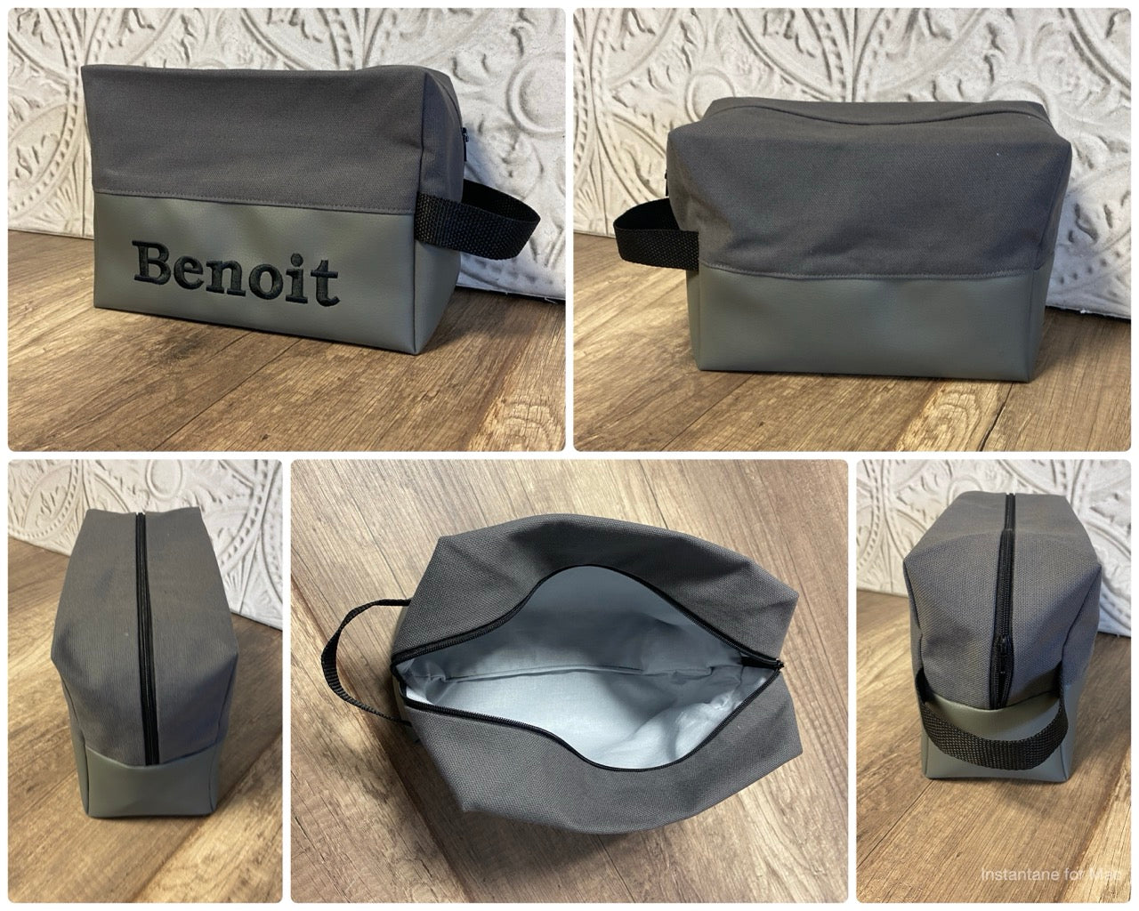 TROUSSE DE TOILETTE Personnalisée BAS SIMILI CUIR