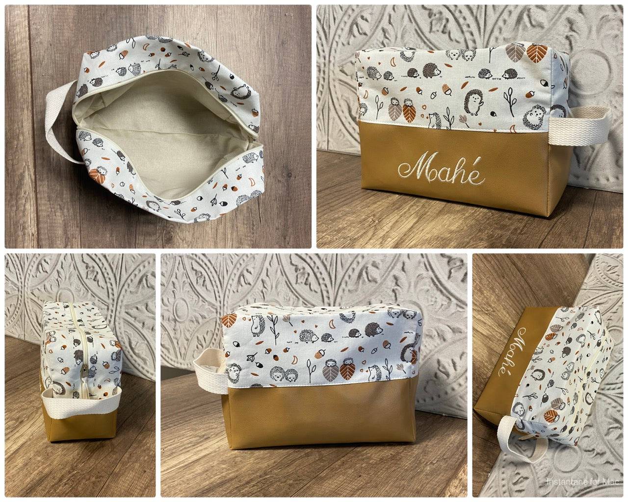 LOT naissance personnalisé bas simili cuir