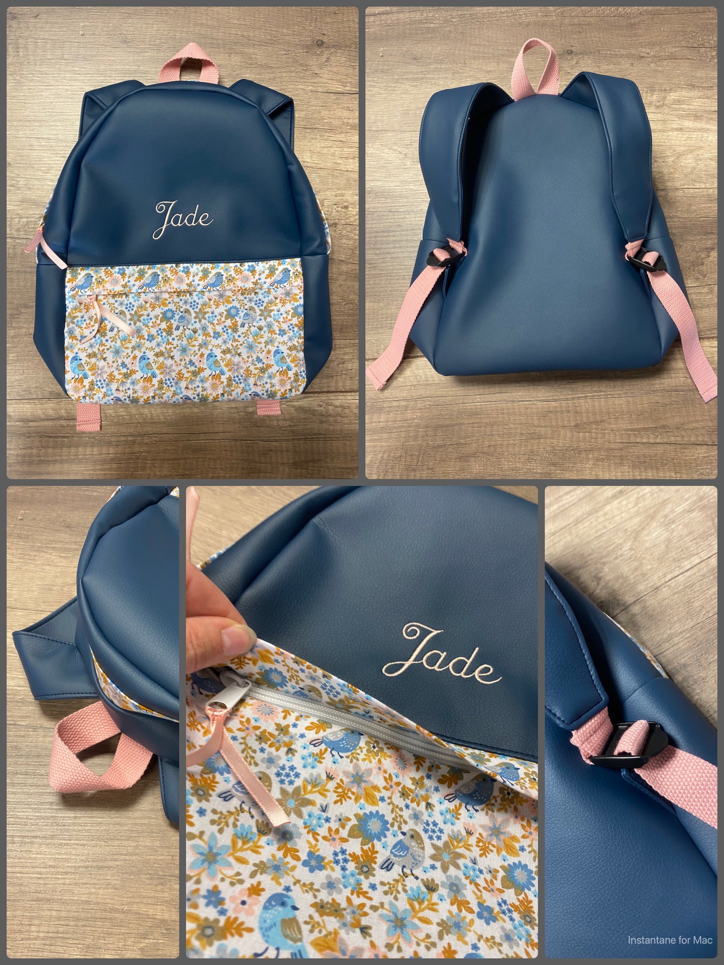 Sac à Dos enfant Personnalisé SIMILI CUIR - MOTIF AU CHOIX