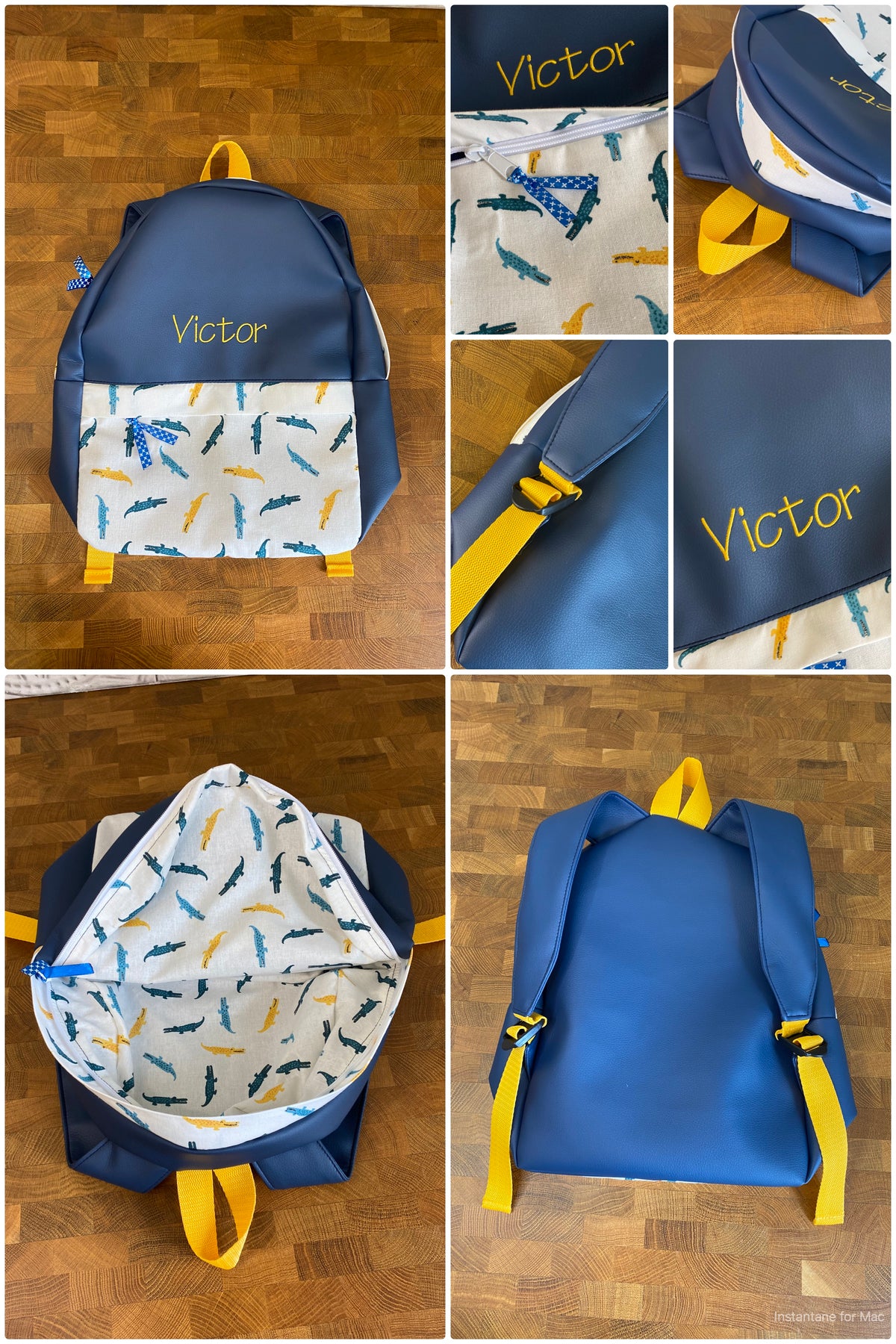 LOT sac à dos & trousse école personnalisé MOTIF AUX CHOIX
