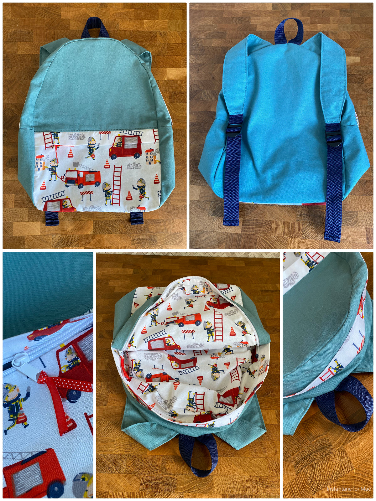 Sac à dos enfant broderie intérieur  MOTIF AUX CHOIX