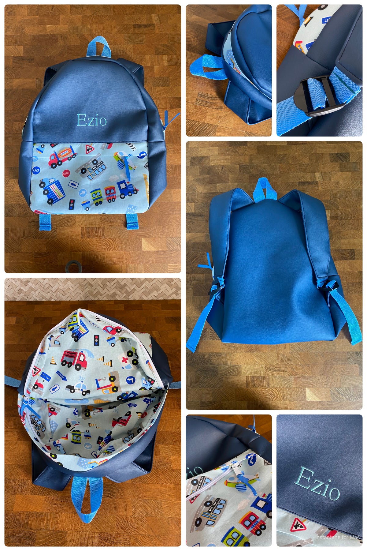 Sac à Dos enfant Personnalisé SIMILI CUIR - MOTIF AU CHOIX