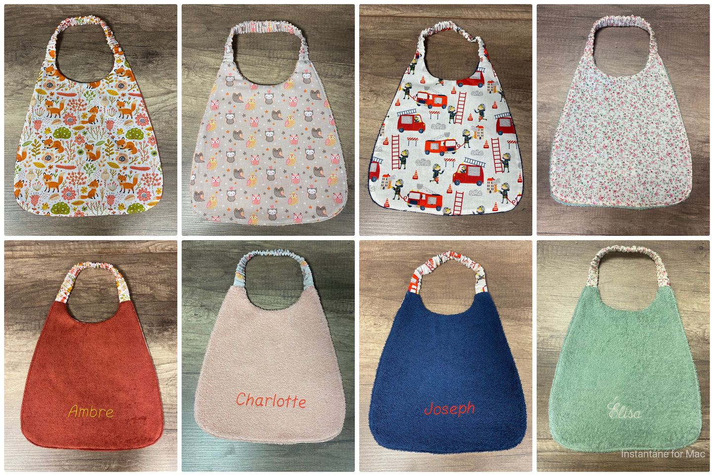 Bavoir élastique Personnalisé MOTIF AU CHOIX