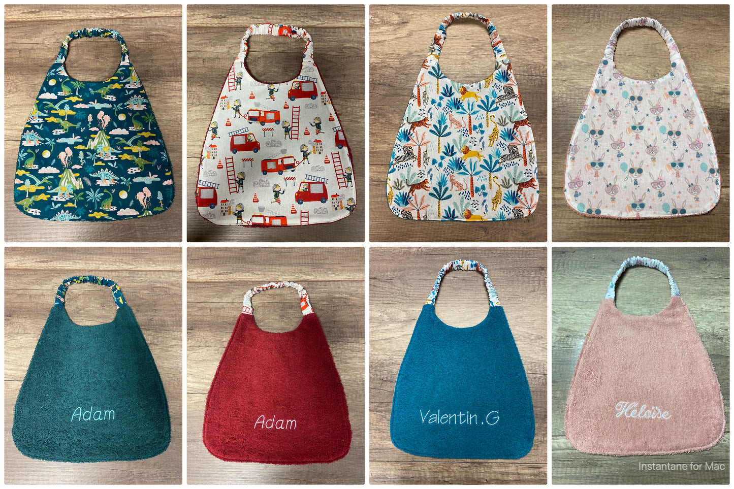 Bavoir élastique Personnalisé MOTIF AU CHOIX