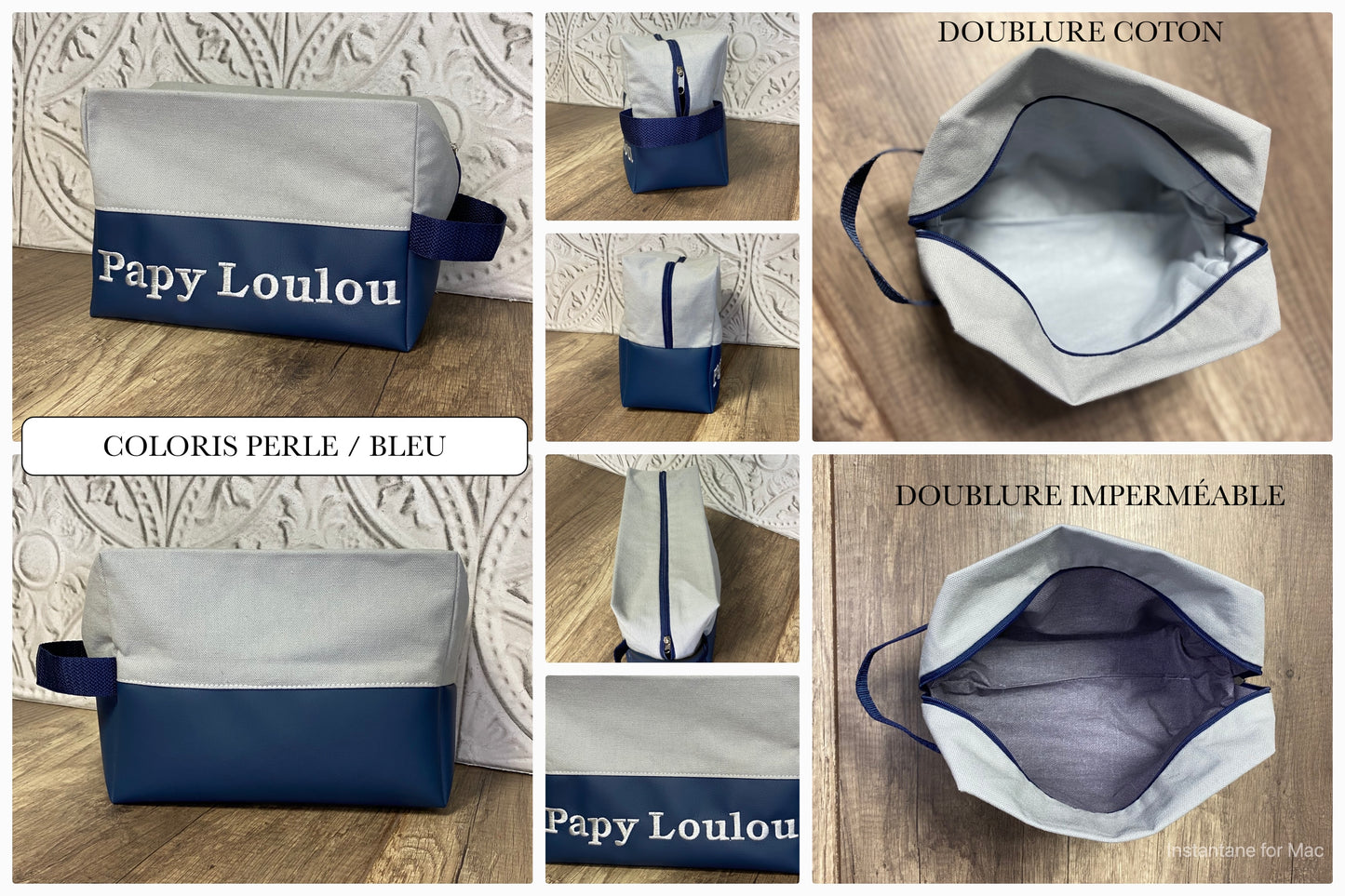 TROUSSE DE TOILETTE Personnalisée BAS SIMILI CUIR