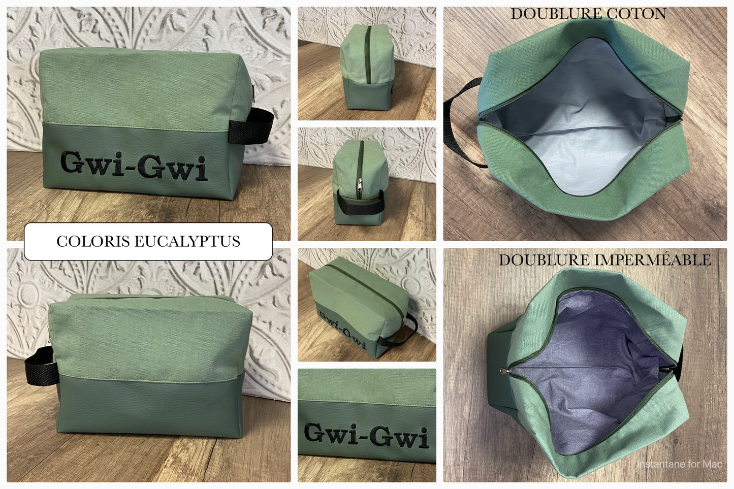 TROUSSE DE TOILETTE Personnalisée BAS SIMILI CUIR