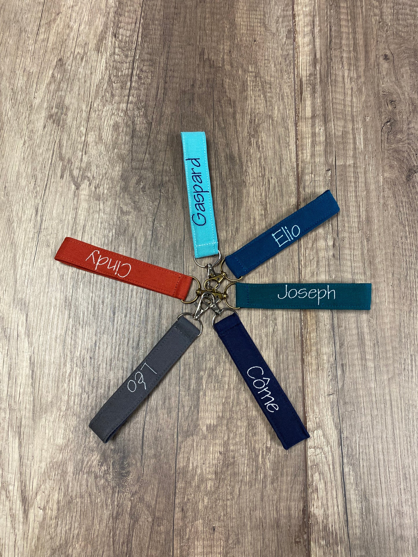 Porte-clés brodé personnalisé Modèle Dragonne