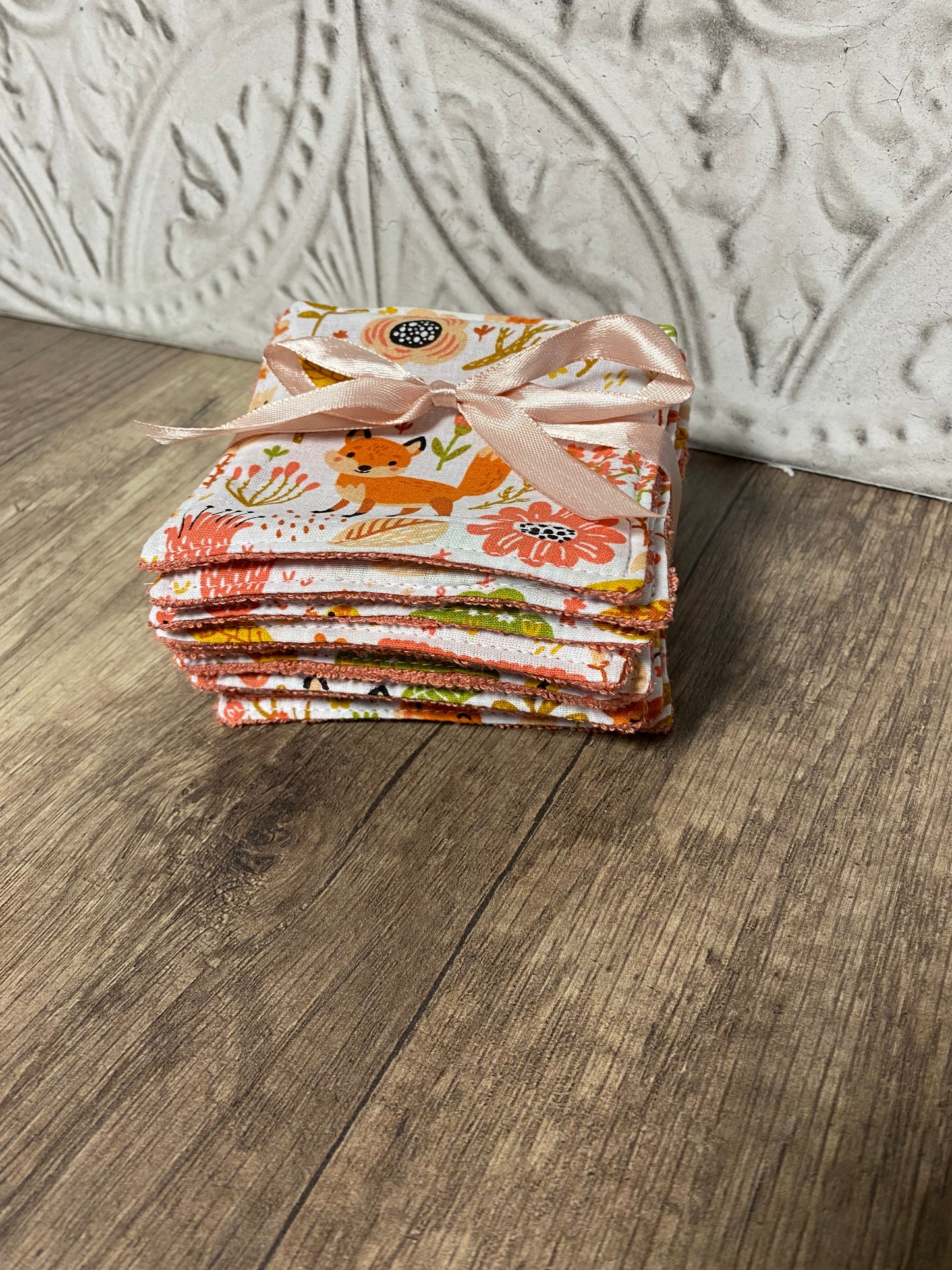 LOT trousse de toilette personnalisée et 5 cotons lavables