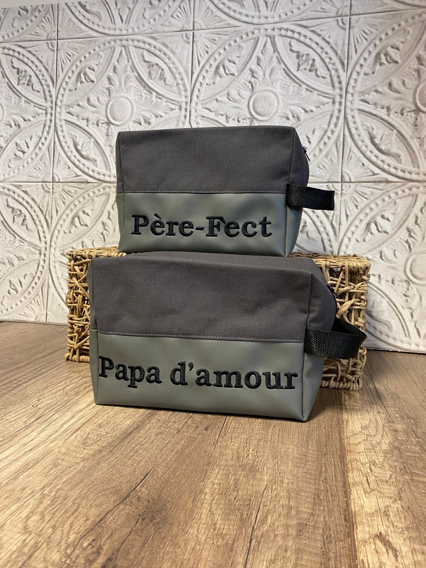 TROUSSE DE TOILETTE Personnalisée BAS SIMILI CUIR