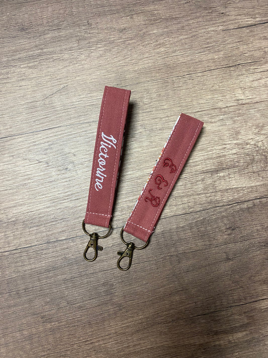 Porte-clé dragonne MOTIF /  BRODERIE