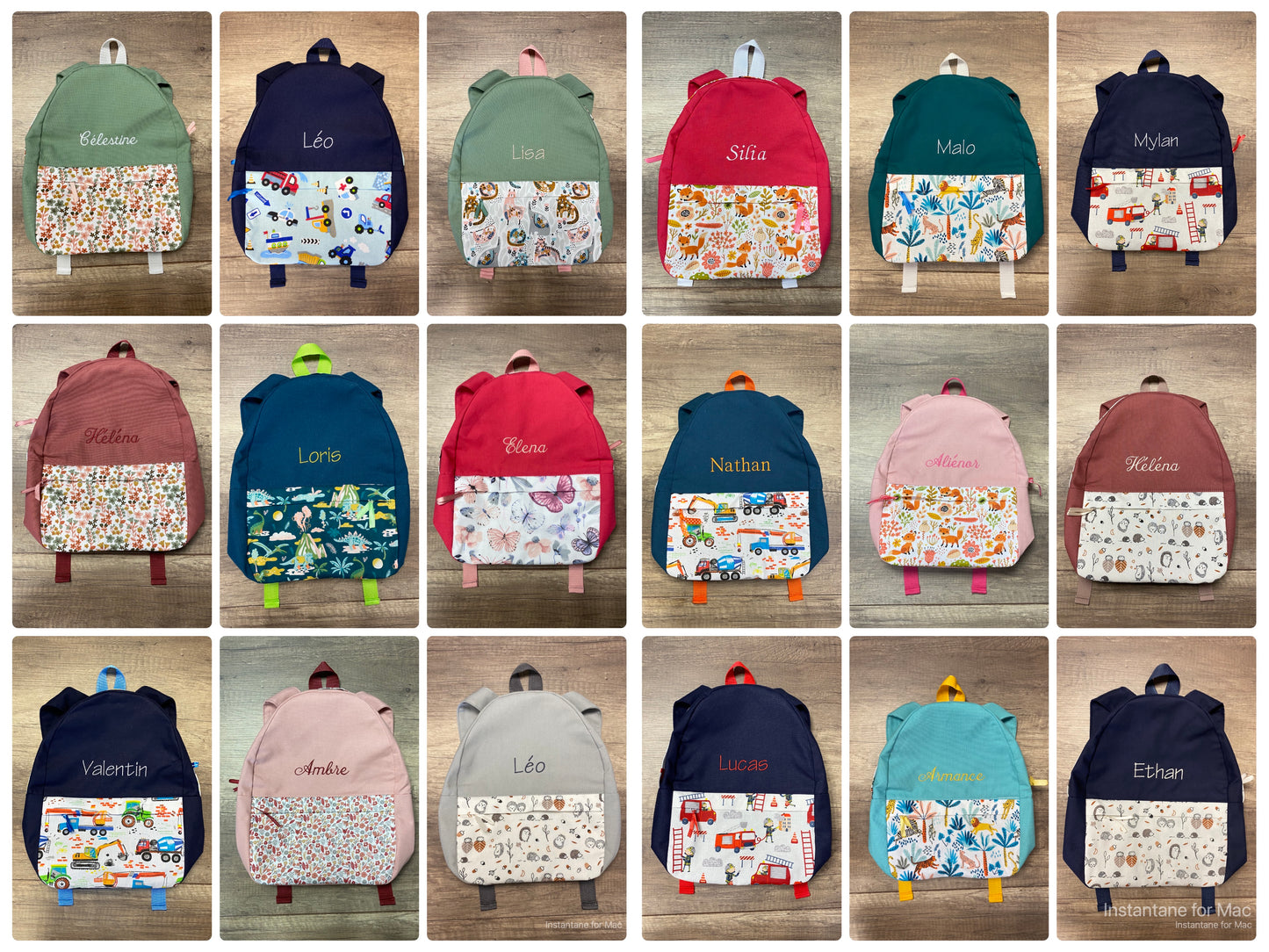 Sac à Dos Enfant personnalisé MOTIF AUX CHOIX