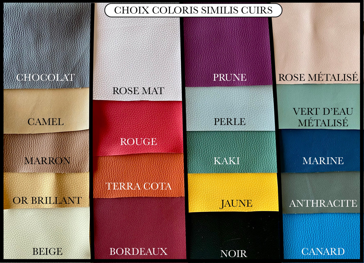 Trousse de toilette Personnalisée - bas simili cuir  MOTIF AU CHOIX