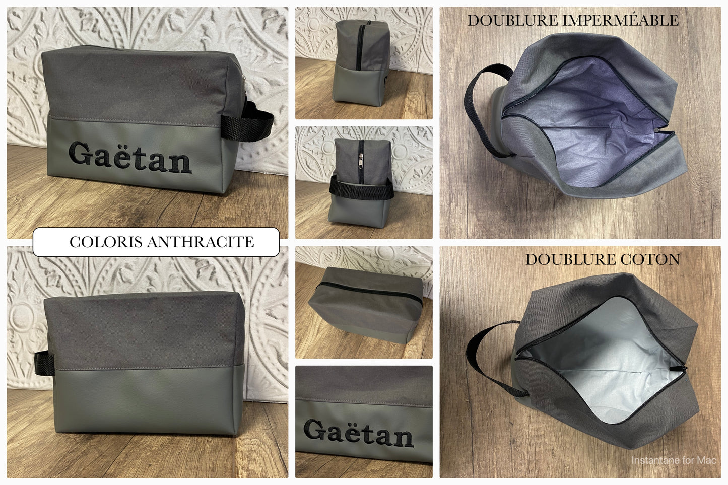 TROUSSE DE TOILETTE Personnalisée BAS SIMILI CUIR