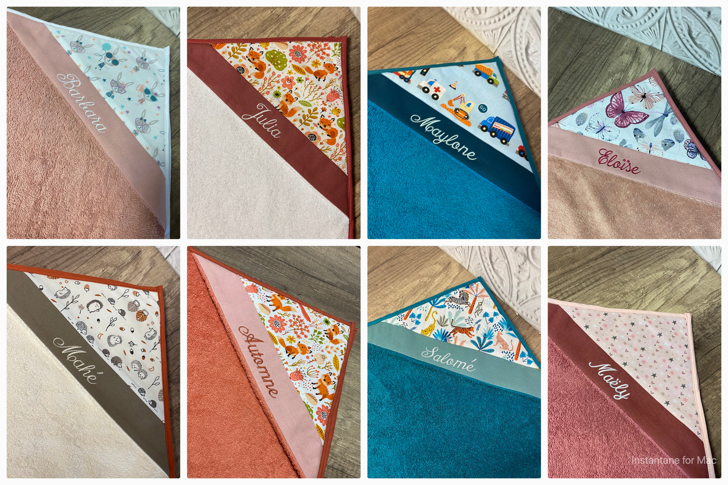 Cape de bain personnalisé MOTIF AU CHOIX