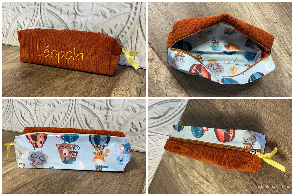 Trousse école personnalisée Velours