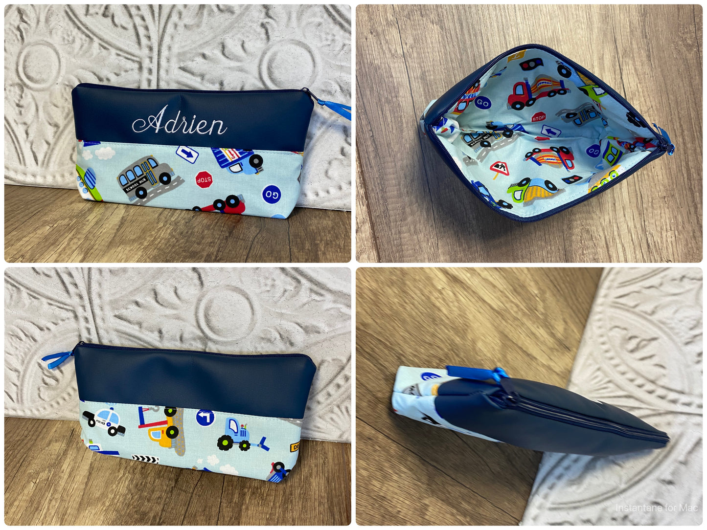 LOT sac à dos & trousse école Personnalisé MOTIF AUX CHOIX