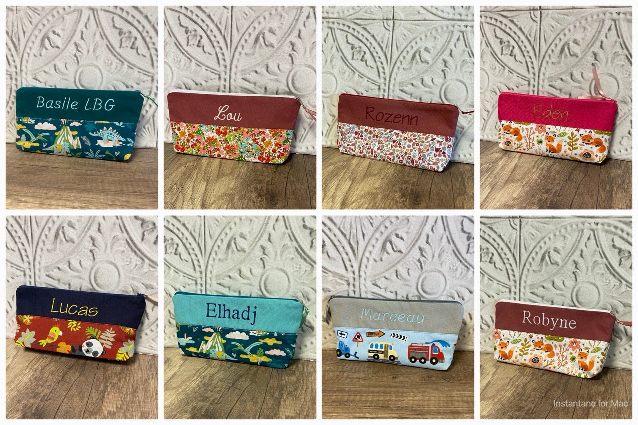 Trousse école Personnalisé MOTIF AU CHOIX