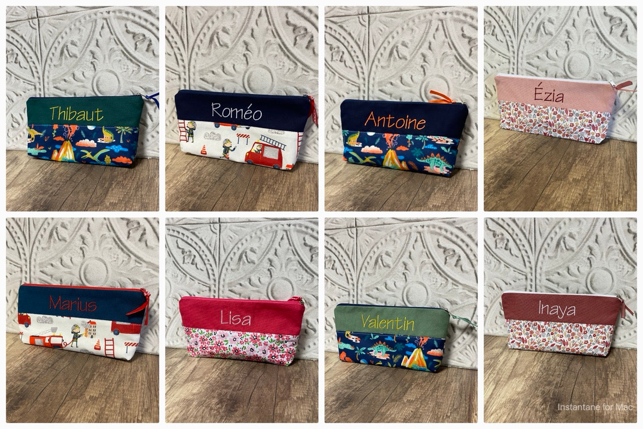 Trousse école Personnalisé MOTIF AU CHOIX