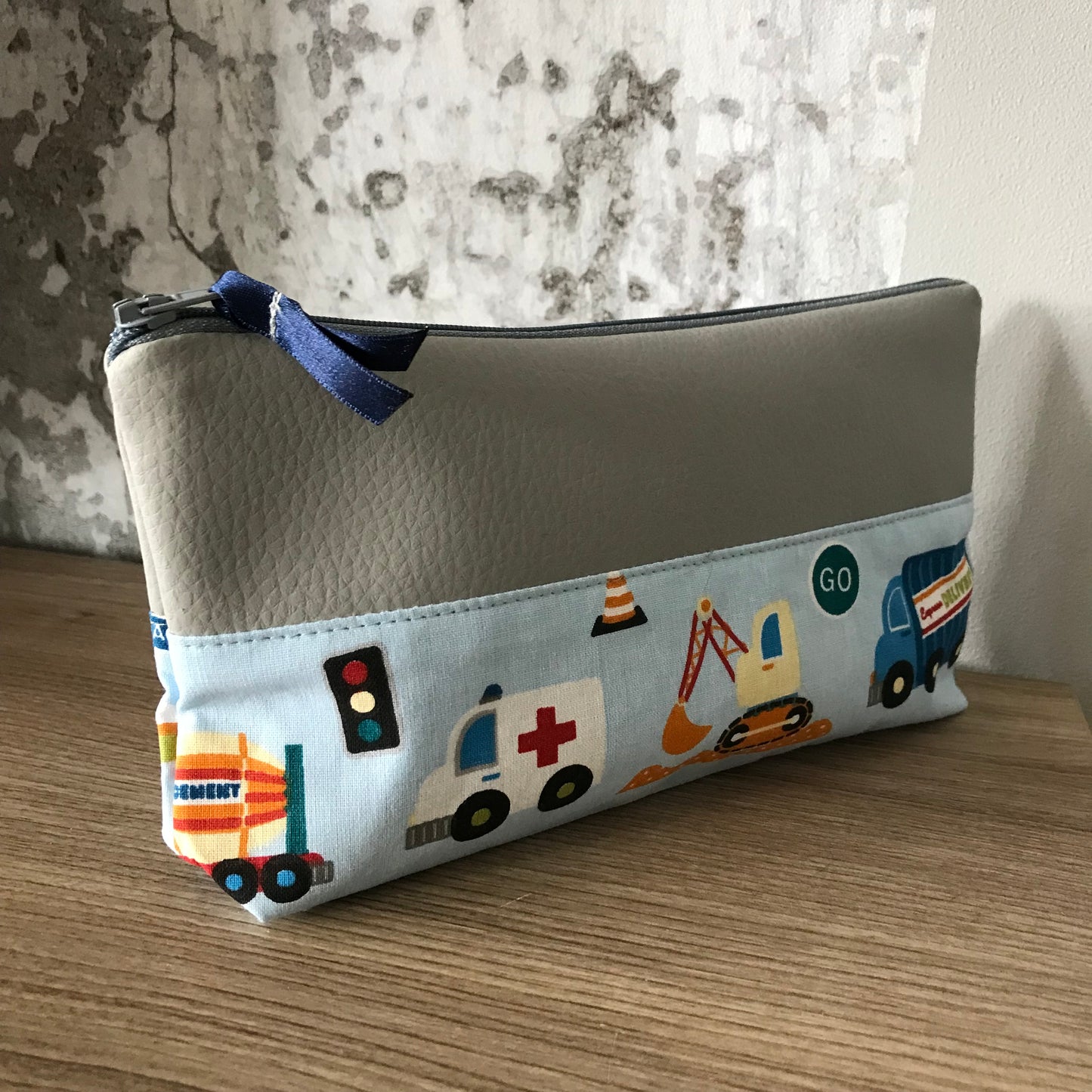 Trousse école Personnalisée simili cuir MOTIF AU CHOIX