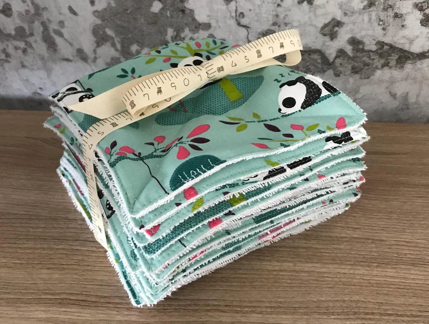 Corbeille PERSONNALISÉE et cotons lavable MOTIF AUX CHOIX